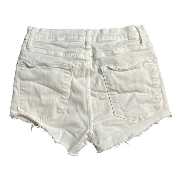 Frame DIY White Cut Off Jean Shorts High rise 27 Button Fly Festival Concert - Picture 5 of 5